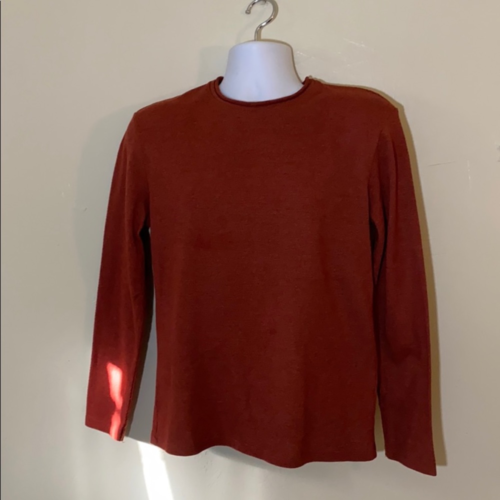 Zara long sleeve red shirt